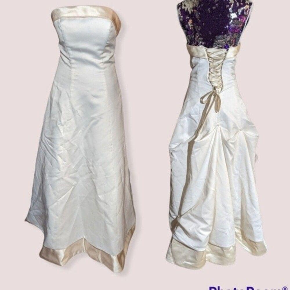 Luxury‎ Michaelangelo David's Bridal Corset Wedding Quinceanera Gown Champagne